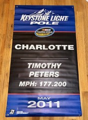 3ft x 5ft Nascar Keystone Light Beer Pole Winner Banner Peters 2010 Darlington
