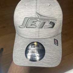 New Era 39THIRTY New York Jets Heather All Gray Grey Flex Fitted S/M Stretch Hat