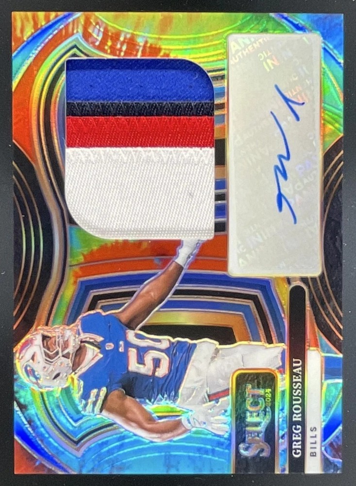 2024 Select Jumbo Signature Swatch Tie-Dye Prizm Greg Rousseau Auto /25