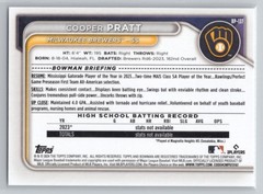 2024 BOWMAN #BP-137 COOPER PRATT PROSPECTS MILWAUKEE BREWERS