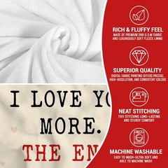 Christmas Anniversary Couple Gifts for Women – I Love You 50×60 inches, I Win