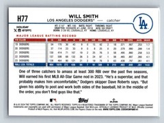 2024 Topps Holiday Red Plaid #H77 Will Smith Los Angeles Dodgers (A)