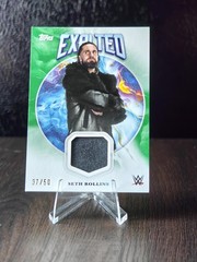 Seth Rollins 2025 Topps Exalted WWE Event Used Exalted Relic Green #ER-SFR /50