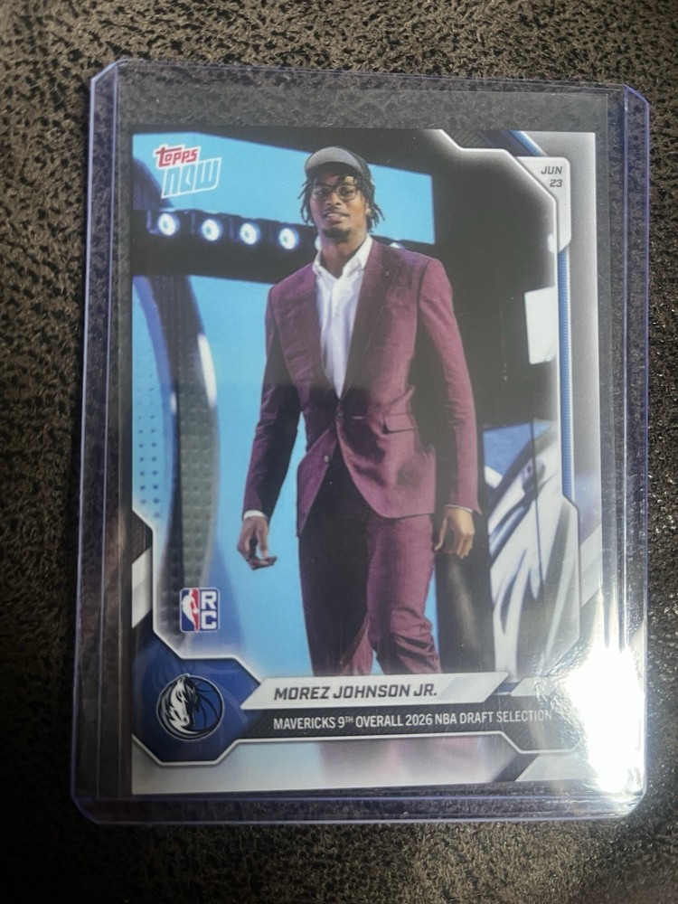 2026 NBA Draft Topps NOW Morez Johnson Jr. RC Dallas Mavericks #MJOH