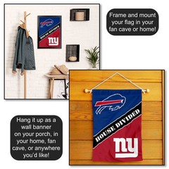 House Divided Bills and Giants Garden Flag and Yard Banner