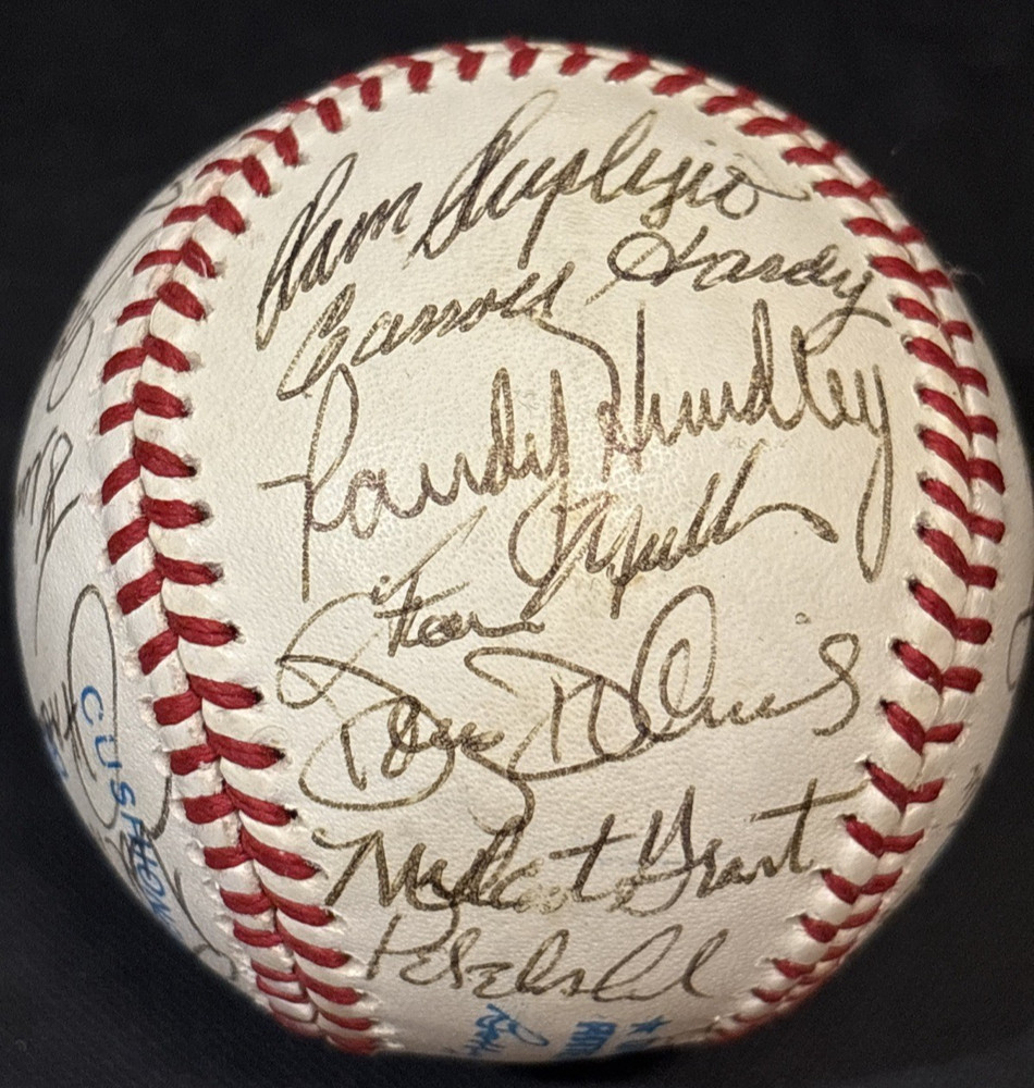1980 s Old Timers AL Game Ball 30 Signed Roy Sievers Mudcat Grant Hank Aguirre