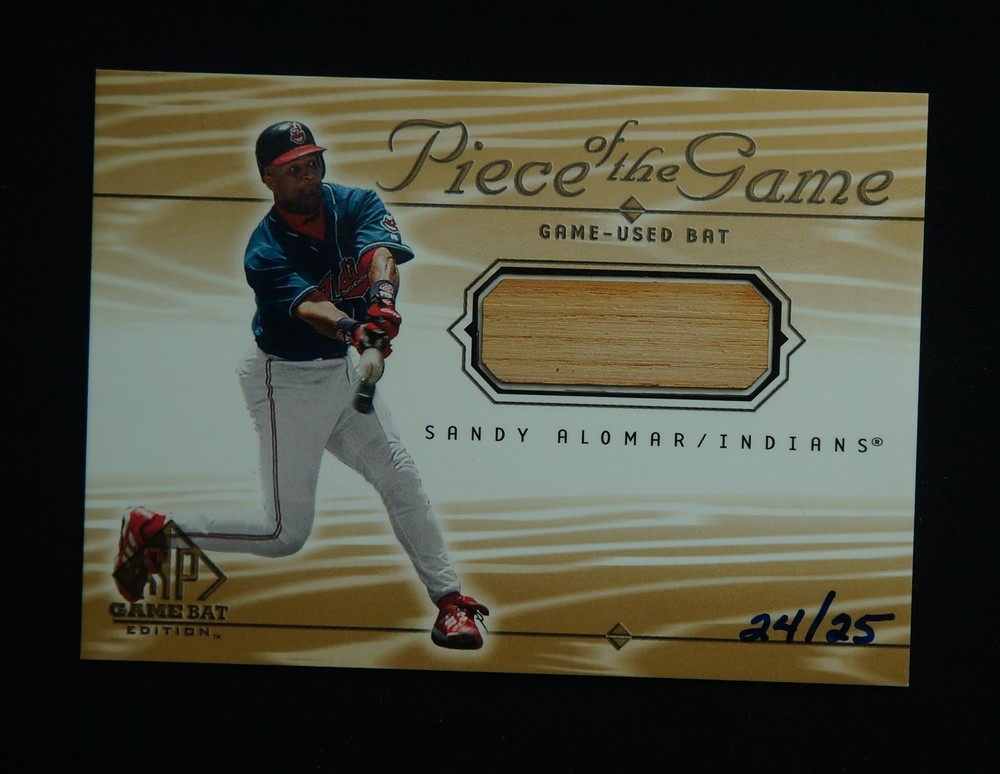 Sandy Alomar 2001 SP Game Bat Edition Piece of the Game Used Bat Gold SA /25