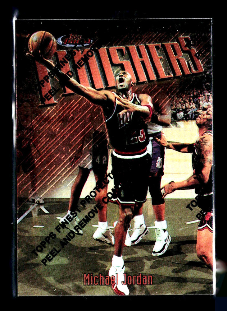 1997-98 Topps Finest Finishers Basketball Card #39 Theme F1 Michael Jordan HOF