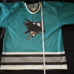 CCM San Jose Sharks Hockey Jersey Teal Black White Gray Men&rsquo;s Size L