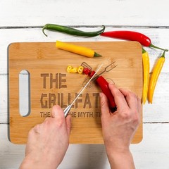 Gifts for Dad Engraved Bamboo Cutting Board Unique 11&Prime;L x 8.5&Prime;W, BIACK