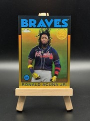 2021 Topps Chrome Ronald Acuna Jr. #86BC-3 Atlanta Braves Gold Refractor /50!!