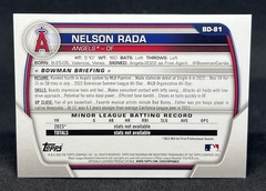 2023 Bowman Draft #BD-81 Nelson Rada Rookie Sly Blue /499 Los Angeles Angels