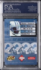 1996 COLLECTOR&rsquo;S EDGE UPDATE QUANTUM MOTION FOIL #19 BARRY SANDERS #/500 PSA 10