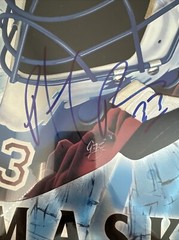 Patrick Roy Signed 1997 Pinnacle Masks Jumbo 13×18 JSA COA Colorado Avalanche