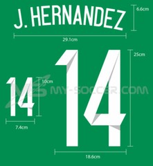 MEXICO Home World Cup 2014 REPRODUCTION PU Name Number
