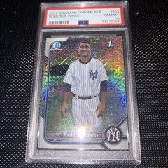 Roderick Arias Yankees 2022 Bowman Chrome #153 MEGA BOX MOJO RC REFRACTOR PSA 10