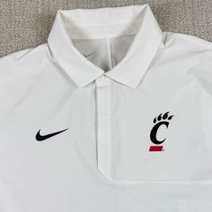 Nike Mens XL Cincinnati Bearcats White Woven Performance Golf Polo Shirt