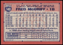 1991 Topps #140 Fred McGriff Desert Shield F5