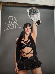 Tatum Paxley Signed 8×10 Holding Belt Nxt Wwe