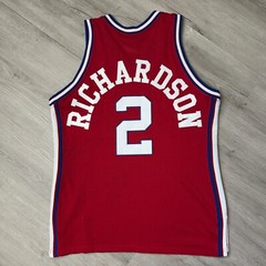 POOH RICHARDSON Los Angeles Clippers Jersey Size 44 Sand Knit Authentic Vintage