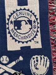 Vintage MLB Cleveland Indians Baseball Stadium Blanket Woven Cotton 52 » X 64 »