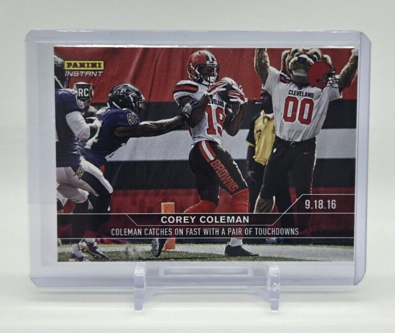 2016 Panini Instant NFL Corey Coleman Rookie Card /64 ERROR