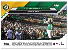 2024 Topps Now #760 Oakland Athletics Final Game in Coliseum PR 5387