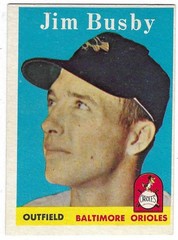 1958 TOPPS – #28 JIM BUSBY (ORIOLES)!! GREAT CARD!!