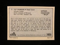 1990-91 ProCards CBA #70 FLIP SAUNDERS Omaha Racers, Minnesota T&rsquo;Wolves Nrmt+