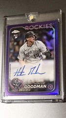 Hunter Goodman 2024 Topps Chrome True Purple Rookie Auto #d/250 Color Match