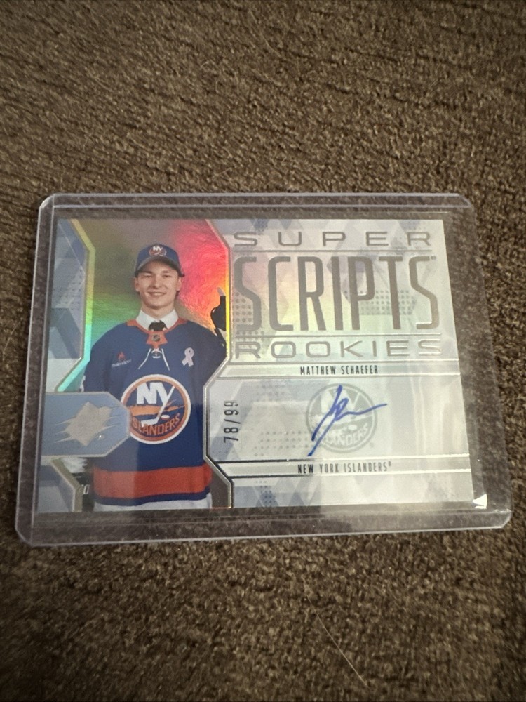 2025-26 Spx – Rookie Superscripts Matthew Schaefer Gold Auto Numbered 78/99