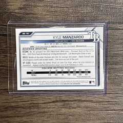2021 Bowman Draft KYLE MANZARDO 1ST BOWMAN #BD-191 Cleveland Guardians RC