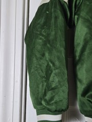 Vintage 80s Chalk Line New York Jets Satin Jacket Youth Size Small (6/7) Green
