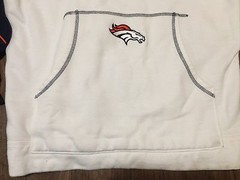 Denver Broncos Navy White And Orange Zip Up Sweatshirt NFL Team Apparel