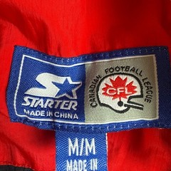 Vintage Starter CFL Calgary Stampeders Windbreaker Jacket Medium Red 90s