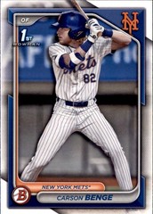 2024 Bowman Draft Paper Carson Benge 1st Bowman New York Mets #BD-28 5 Card Lot