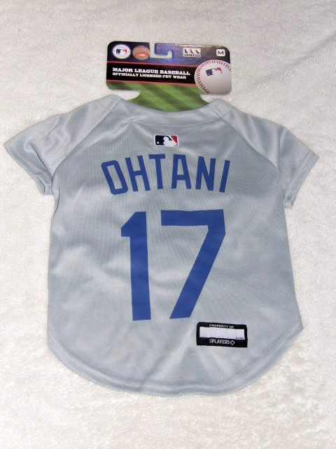 MLB LA Dodgers Ohtani Gray Baseball Dog Jersey Clothing Cute NWT