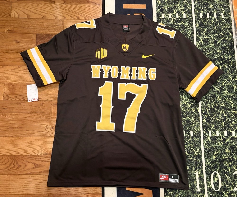 Josh Allen Wyoming Cowboys NCAA Football Jersey STITCHED NWT Size Large Brown