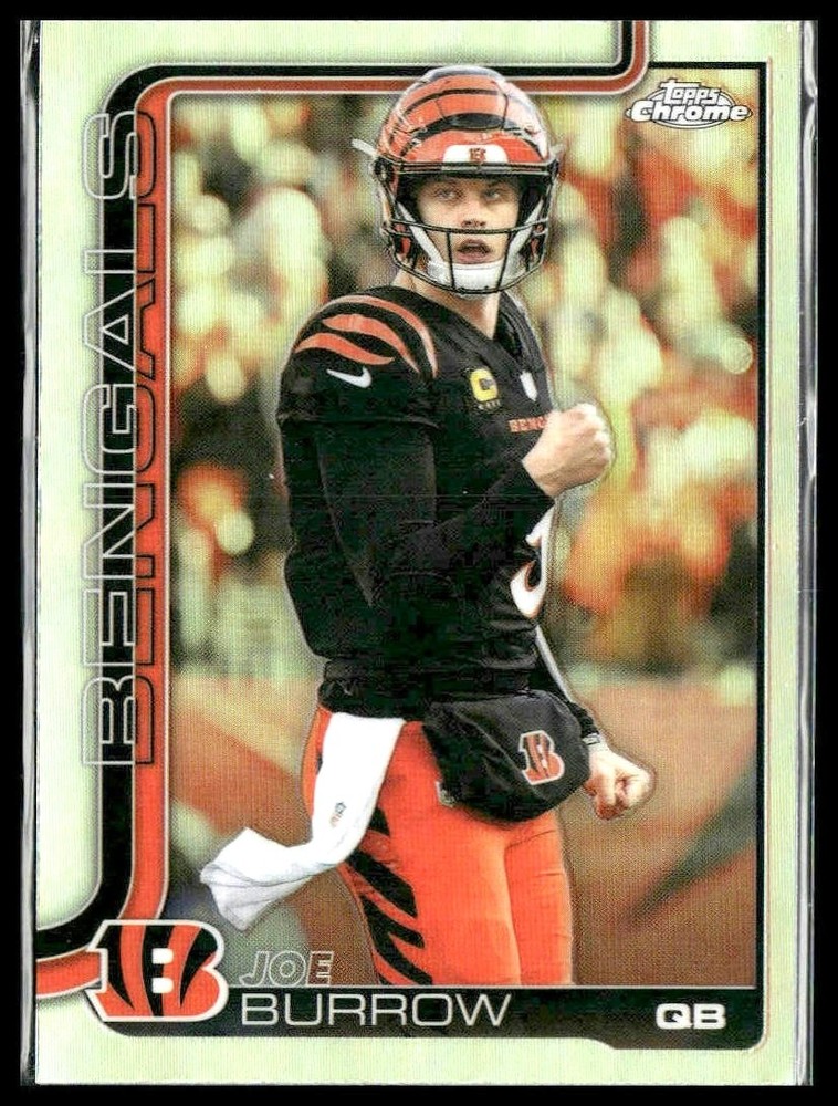 2025 Topps Chrome 61 Joe Burrow Refractor Cincinnati Bengals