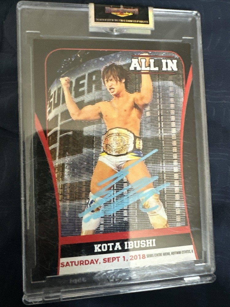 Signed KOTA IBUSHI 2018 Highspots Coa All In #13 ROH AEW NJPW Golden Lovers