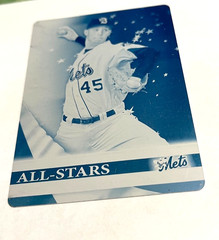 2012 Topps Pro Debut Baseball ZACK WHEELER Binghamton CYAN PRINTING PLATE
