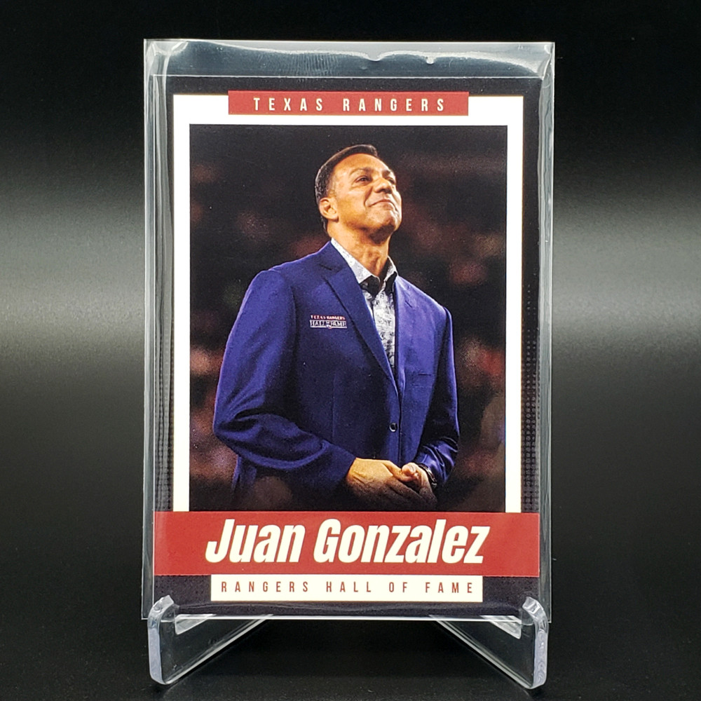 Juan Gonzalez Texas Rangers Hall Of Fame Jacket Ceremony Baseball Card 2023 Mint