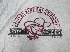 New Eastern Kentucky Colonels Mens Sizes L-XL Gray Adidas Shirt
