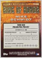 2009 Topps – Ring of Honor Mike Schmidt #RH32