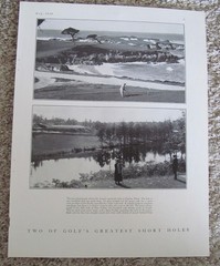 FULL MAGAZINE PAGE-AMERICAN GOLFER LARGE PHOTO OF CYPRESS POINT #16 & #5