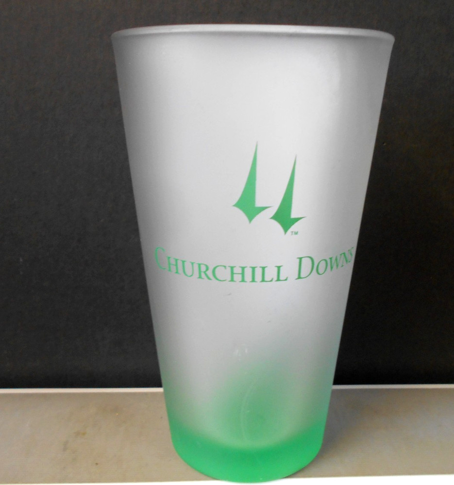 Mint Julep Frosted Glass Churchill Downs 5 3/4” Tall