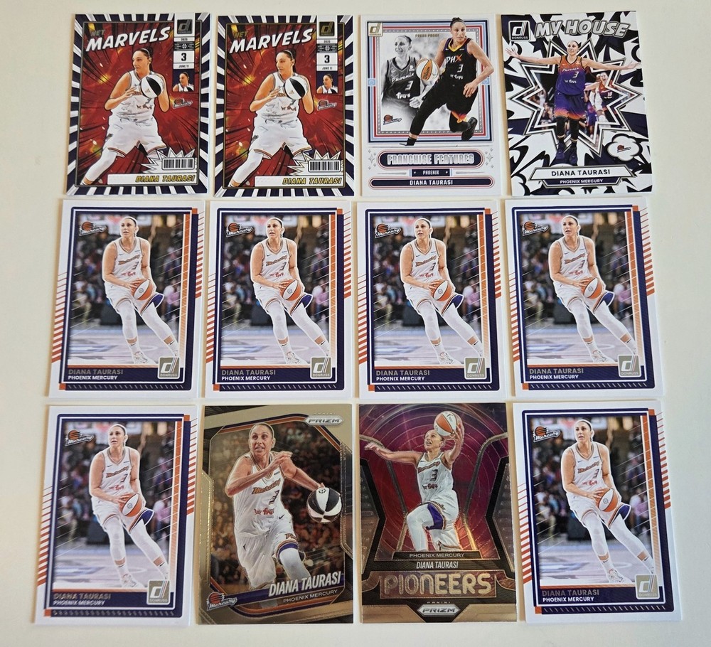 (12) 2025 Panini DIANA TAURASI! Prizm Base & Insert; Donruss- 6 Base, 4 Inserts!
