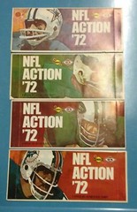 4 packs of 1972 Sunoco Football Player Stamps FREE SHIPPING !!