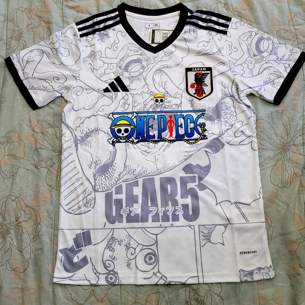 Japan Soccer Jersey One Piece Luffy Anime Gear 5 Concept Edition S,M,L,XL,XXL