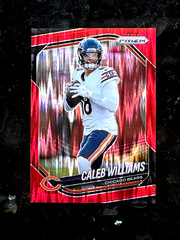 2025 Panini Prizm Caleb Williams Red Flash Chicago Bears #124 Mag Case Included